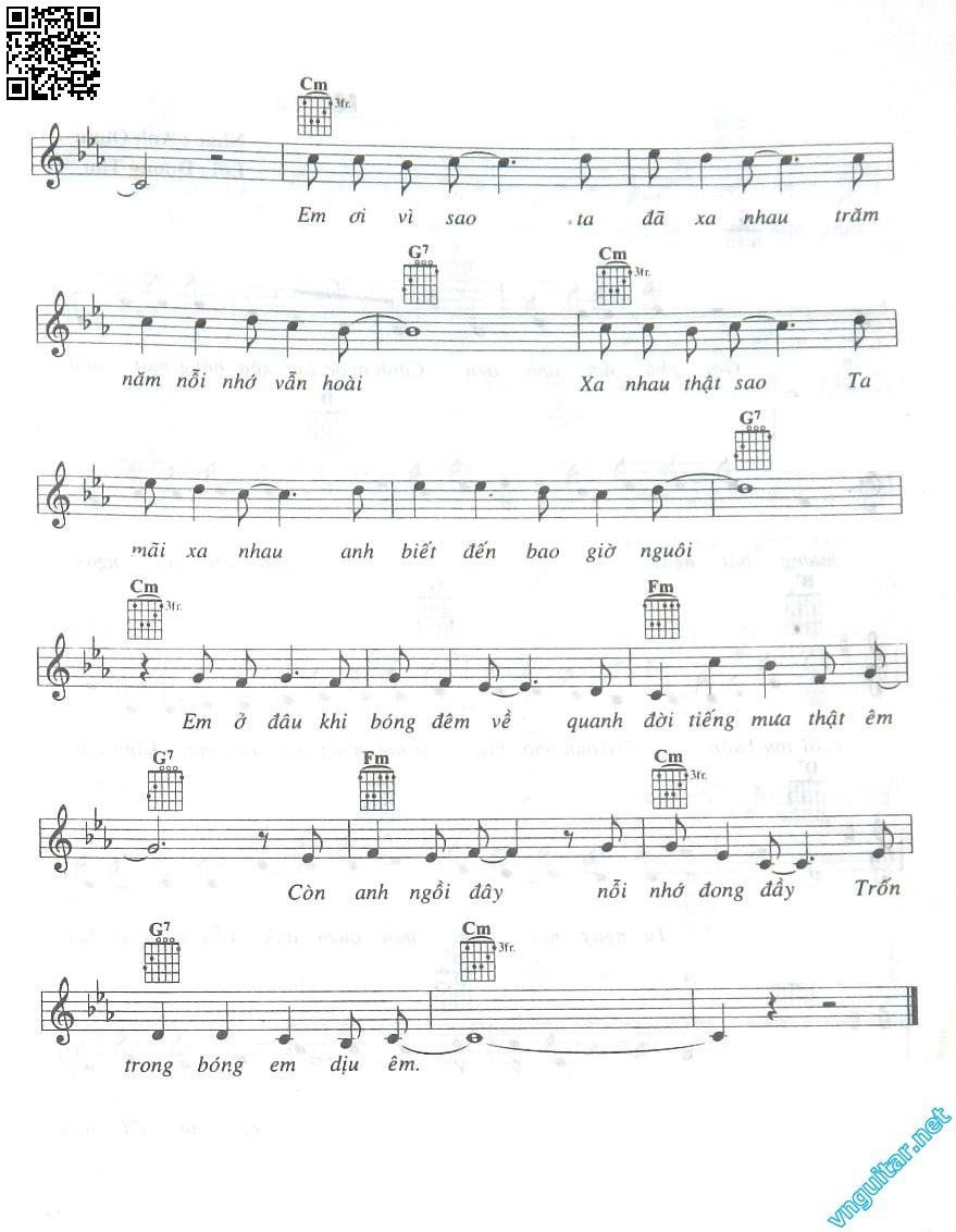 Page 2 of Sheet music PDF Nỗi nhớ dịu êm - Bảo Chấn