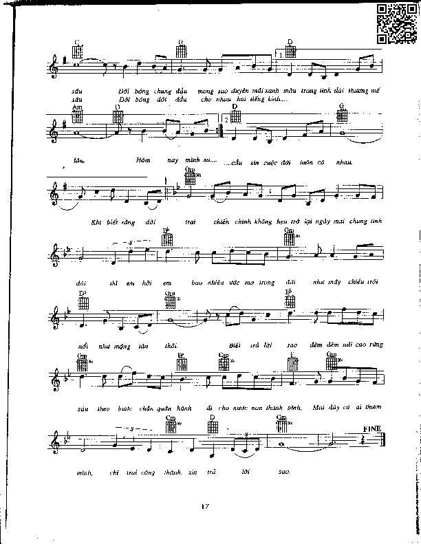 Page 6 of Sheet music PDF Biết trả lời sao - Duy Khánh