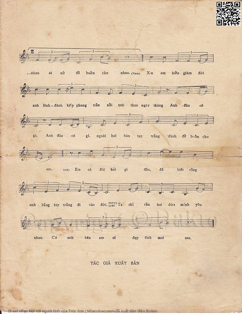 Page 3 of Sheet music PDF Nói với người tình - Trúc Sơn