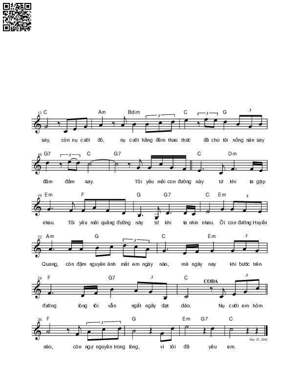 Page 2 of Sheet music PDF Nụ cười em năm xưa - Nguyên Bích