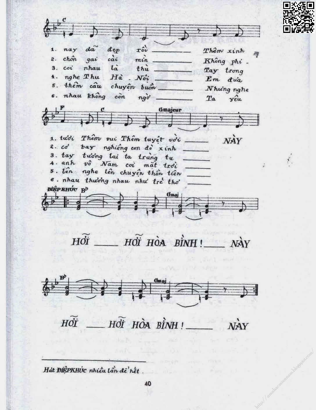 Page 2 of Sheet music PDF Bình ca 10 (Ngày sẽ tới) - Phạm Duy