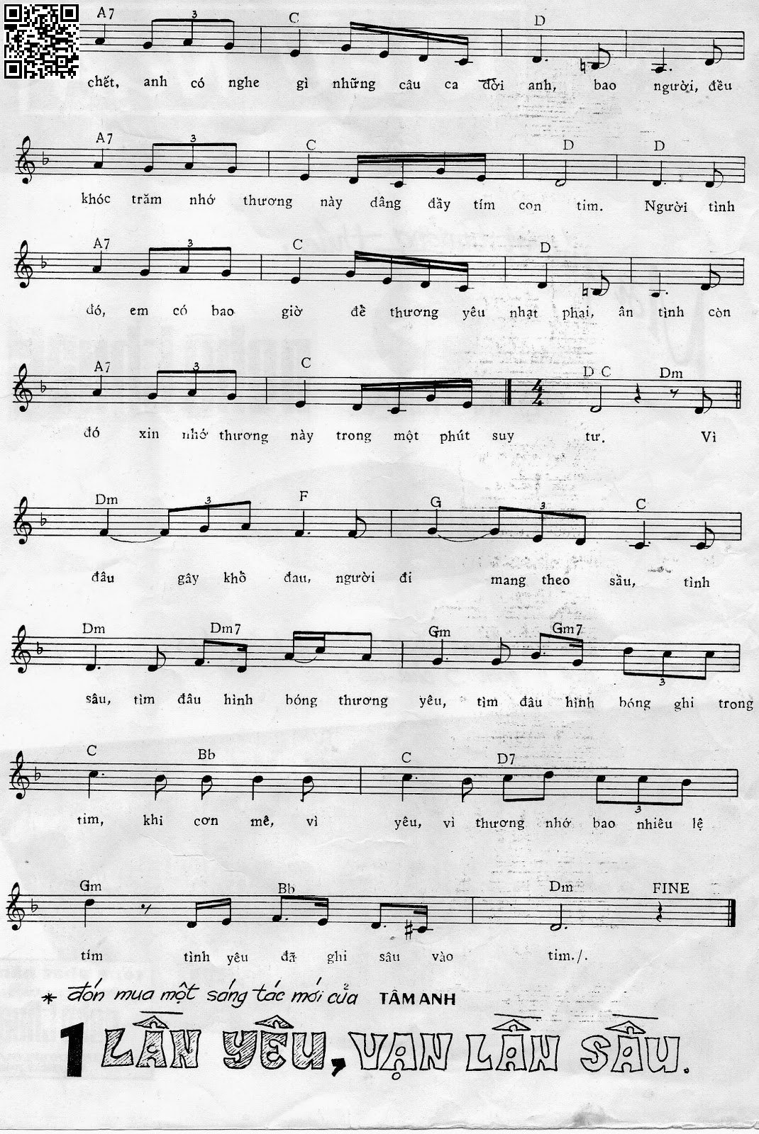 Page 2 of Sheet music PDF Nửa bước đường tình - Tâm Anh