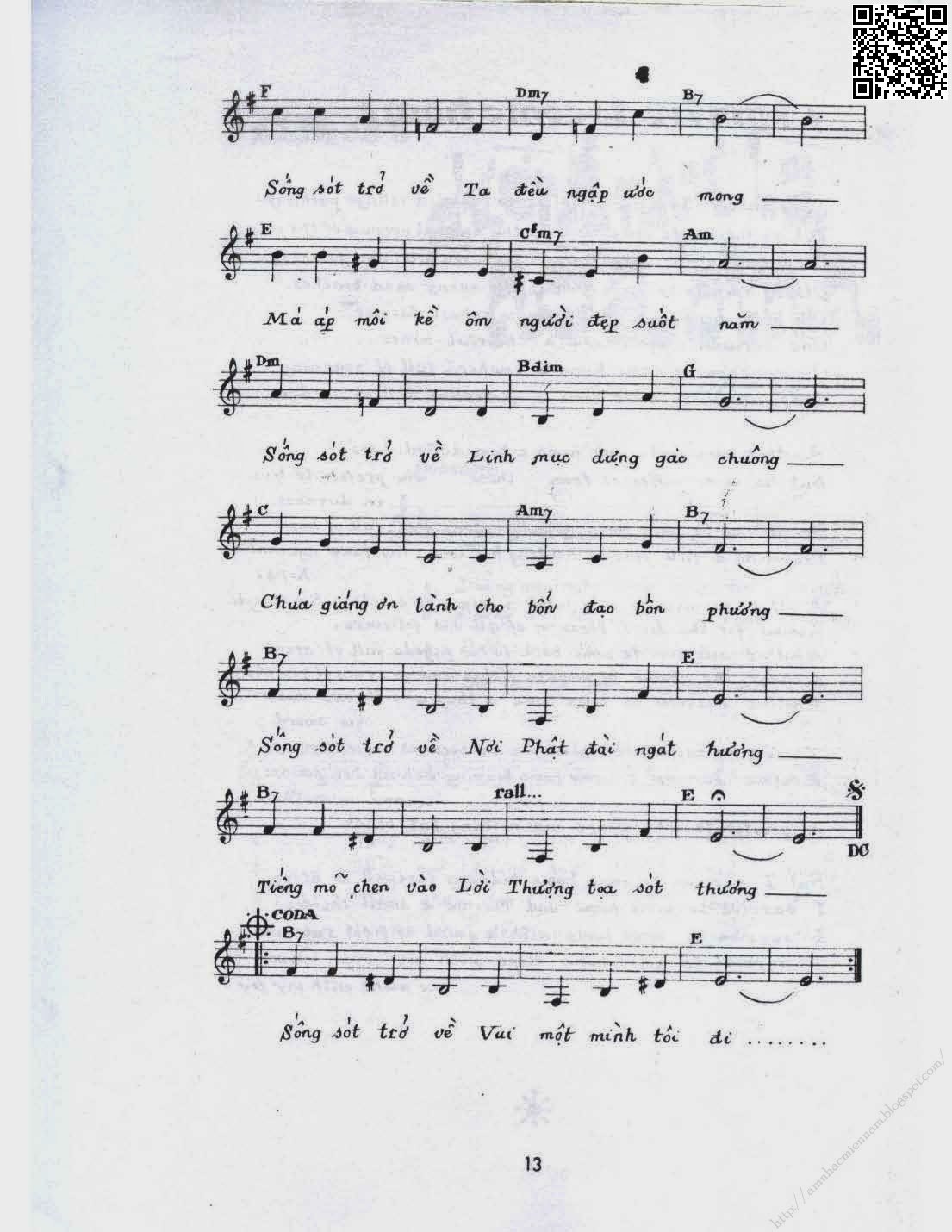 Page 3 of Sheet music PDF Bình ca 2 (Sống sót trở về) - Phạm Duy