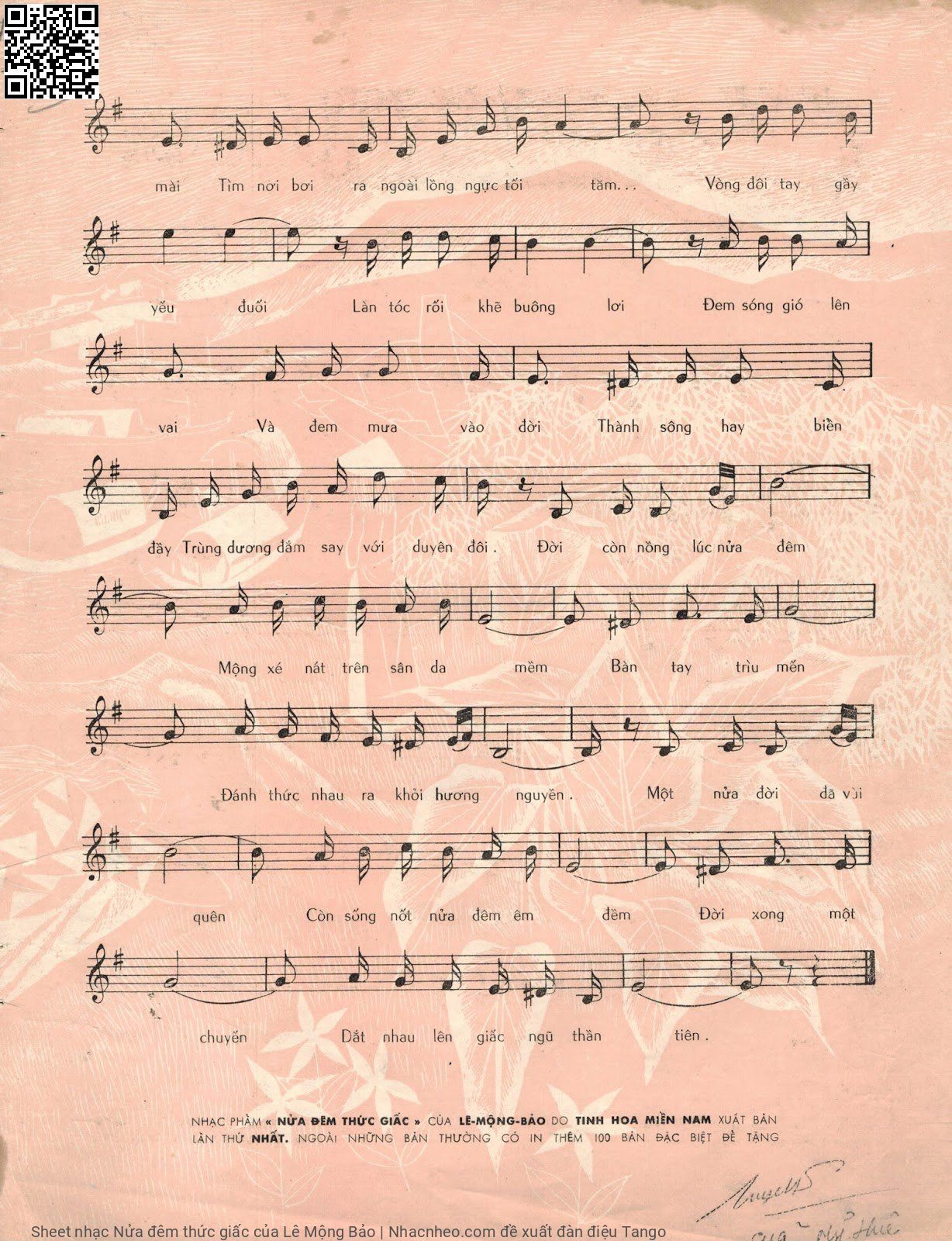 Page 3 of Sheet music PDF Nửa đêm thức giấc - Lê Mộng Bảo