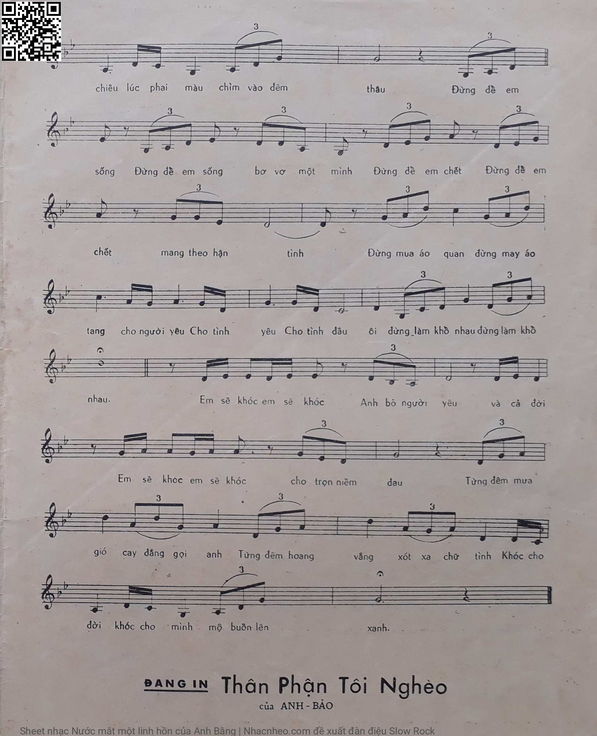 Page 3 of Sheet music PDF Nước mắt một linh hồn - Anh Bằng