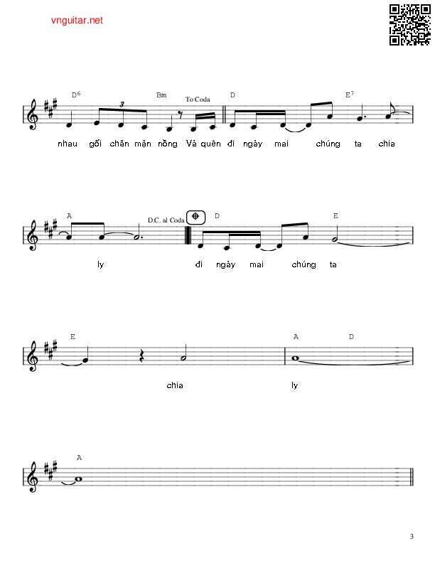 Page 3 of Sheet music PDF Nuối tiếc - Trịnh Nam Sơn