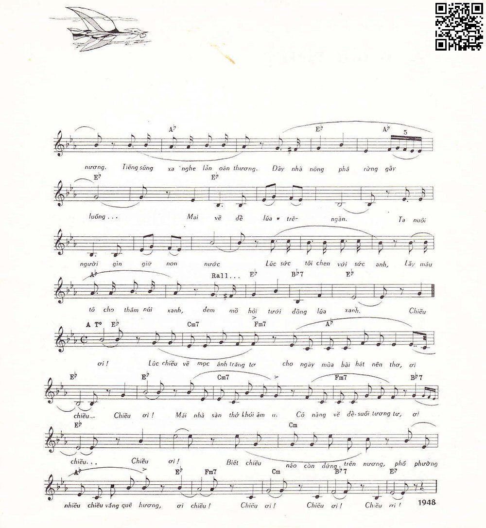 Page 2 of Sheet music PDF Nương chiều - Phạm Duy