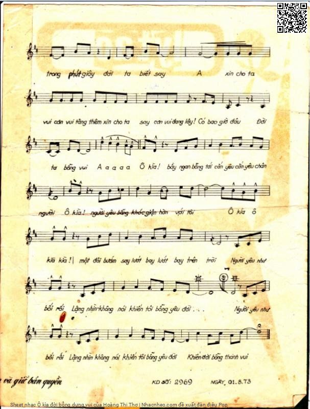 Page 3 of Sheet music PDF Ô kìa đời bỗng dưng vui - Hoàng Thi Thơ
