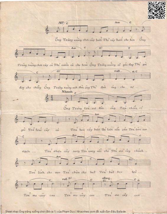 Page 3 of Sheet music PDF Ông trăng xuống chơi (Bé ca 1) - Phạm Duy