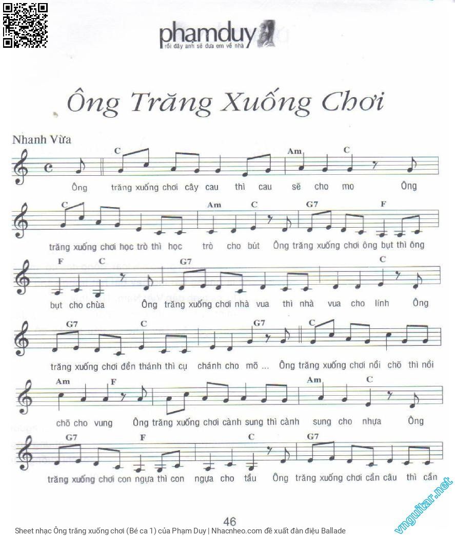 Page 5 of Sheet music PDF Ông trăng xuống chơi (Bé ca 1) - Phạm Duy