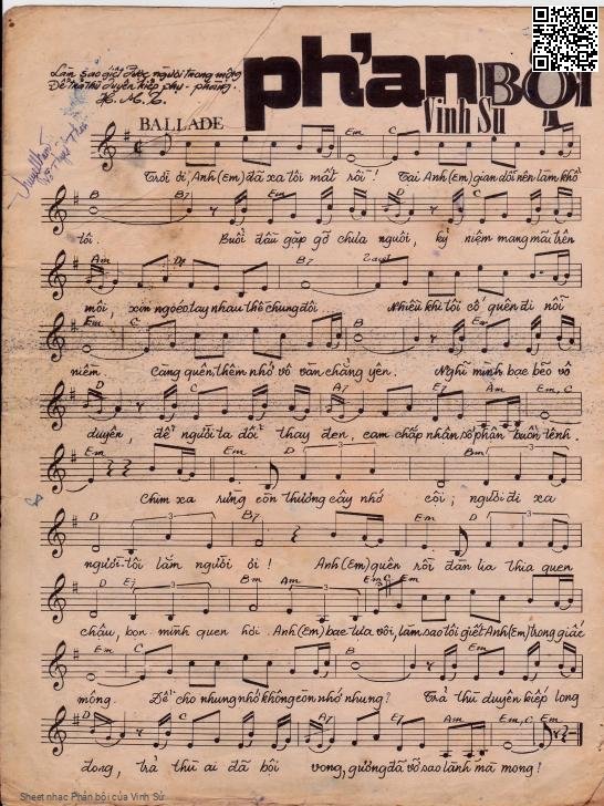 Page 2 of Sheet music PDF Phản bội - Vinh Sử