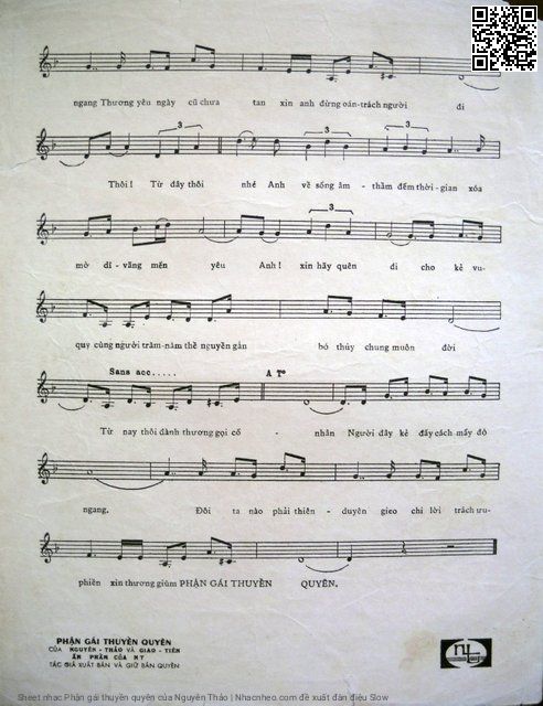 Page 3 of Sheet music PDF Phận gái thuyền quyên - Nguyên Thảo