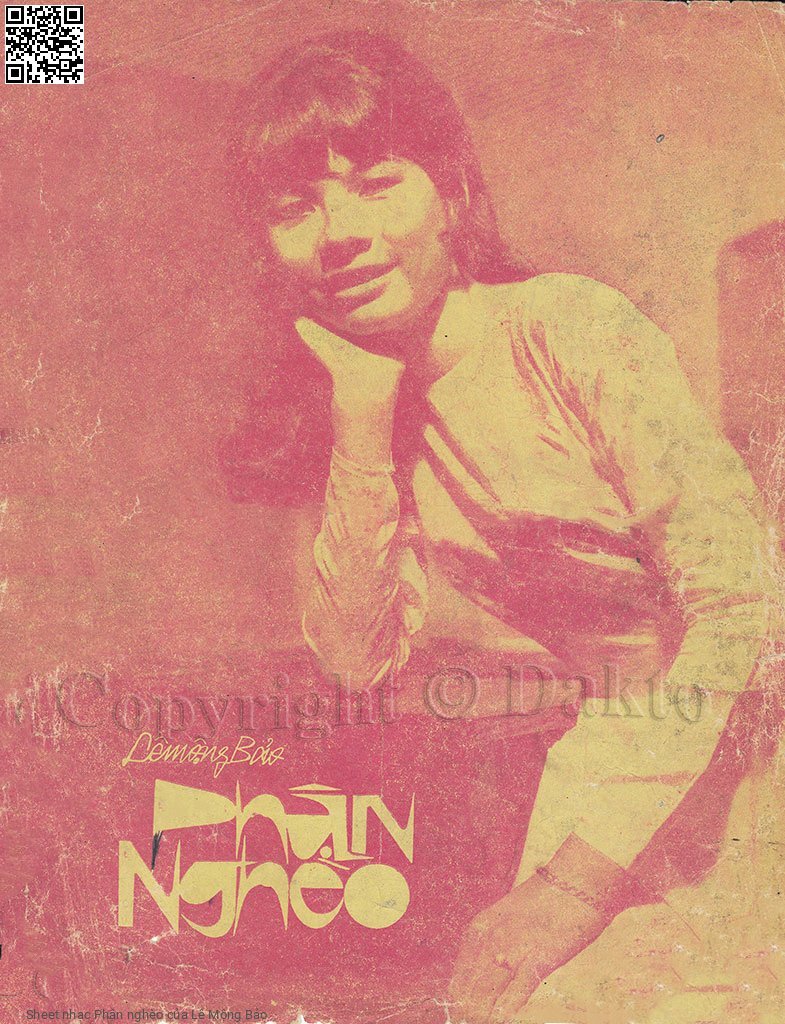 Page 1 of Sheet music PDF Phận nghèo - Lê Mộng Bảo