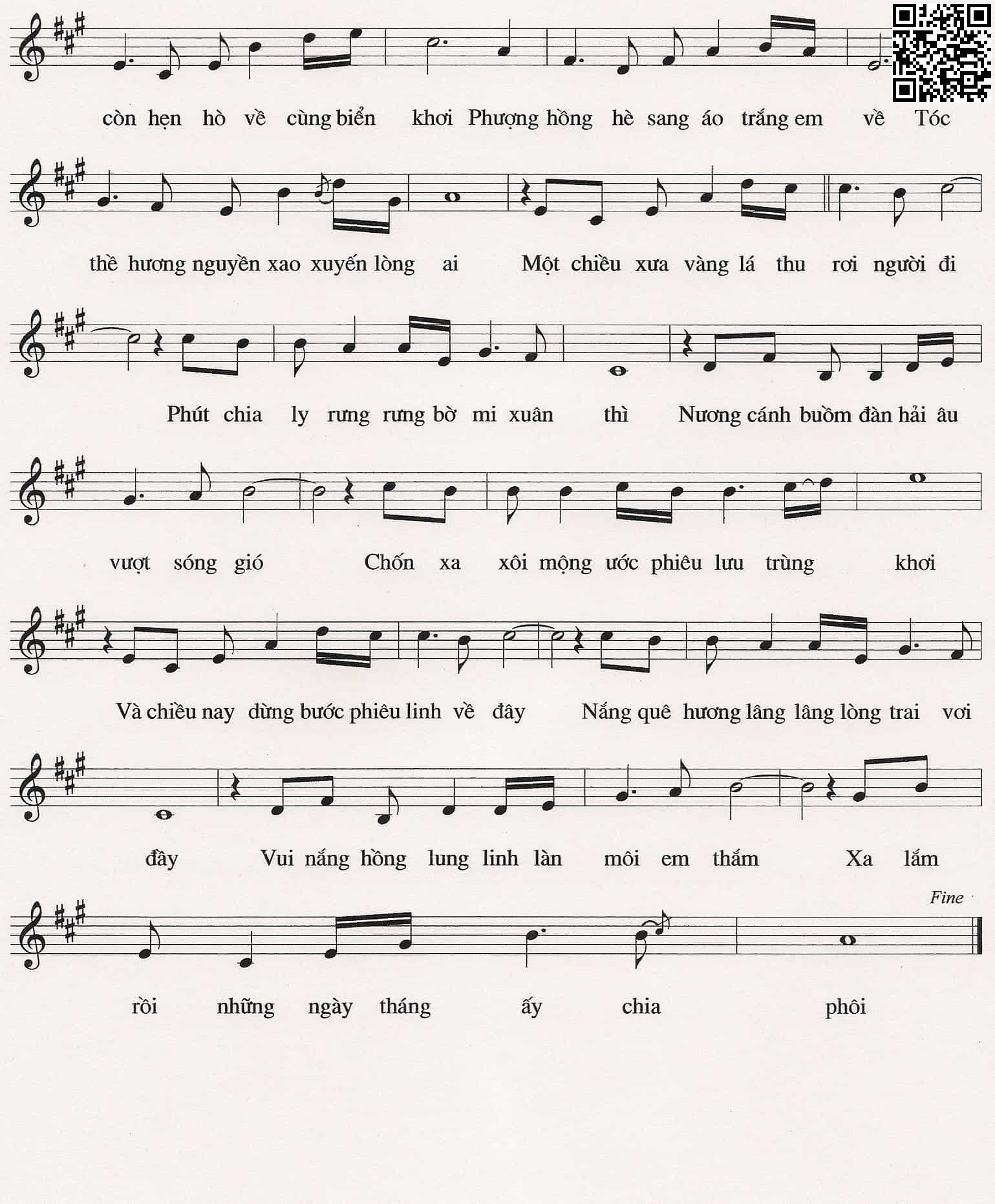 Page 2 of Sheet music PDF Phan Thiết ngày về - Nguyễn Thanh Cảnh