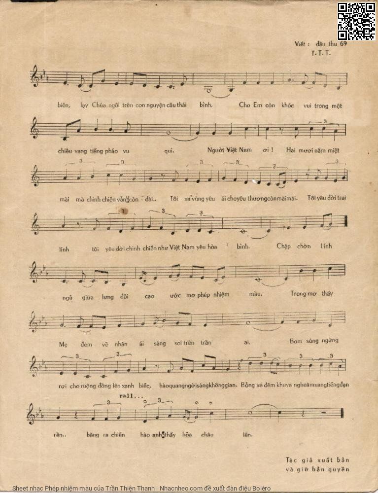 Page 3 of Sheet music PDF Phép nhiệm màu - Trần Thiện Thanh