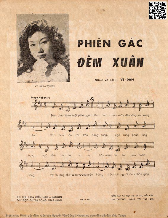 Page 5 of Sheet music PDF Phiên gác đêm xuân - Nguyễn Văn Đông