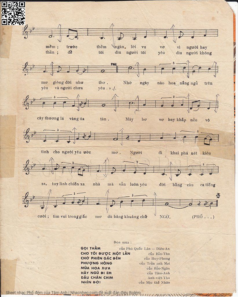 Page 3 of Sheet music PDF Phố đêm - Tâm Anh