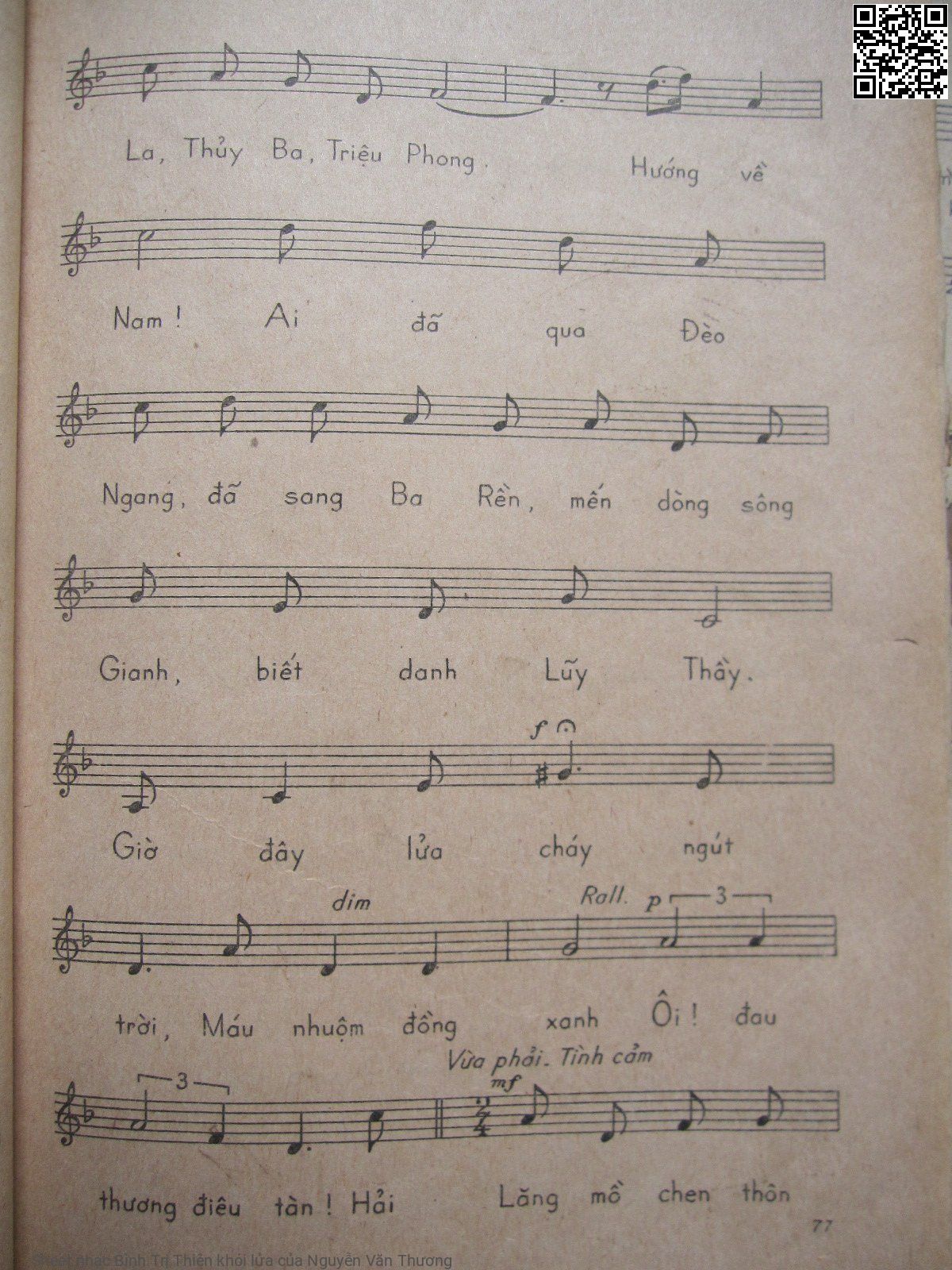 Page 4 of Sheet music PDF Bình Trị Thiên khói lửa - Nguyễn Văn Thương