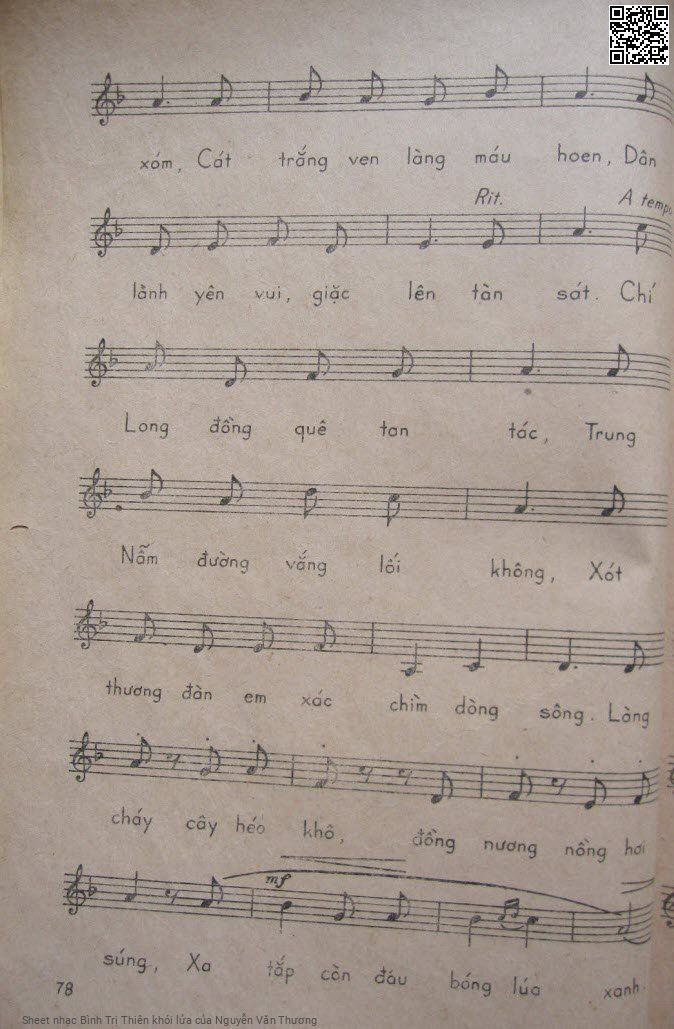 Page 5 of Sheet music PDF Bình Trị Thiên khói lửa - Nguyễn Văn Thương