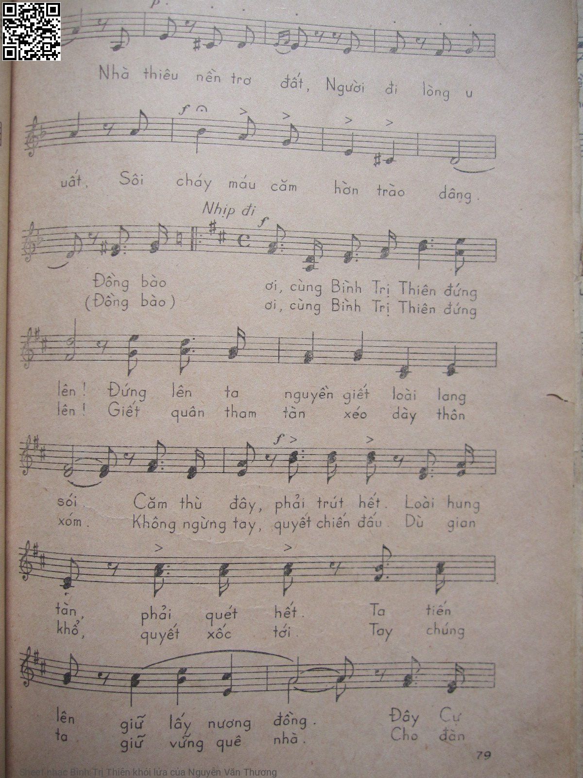Page 6 of Sheet music PDF Bình Trị Thiên khói lửa - Nguyễn Văn Thương