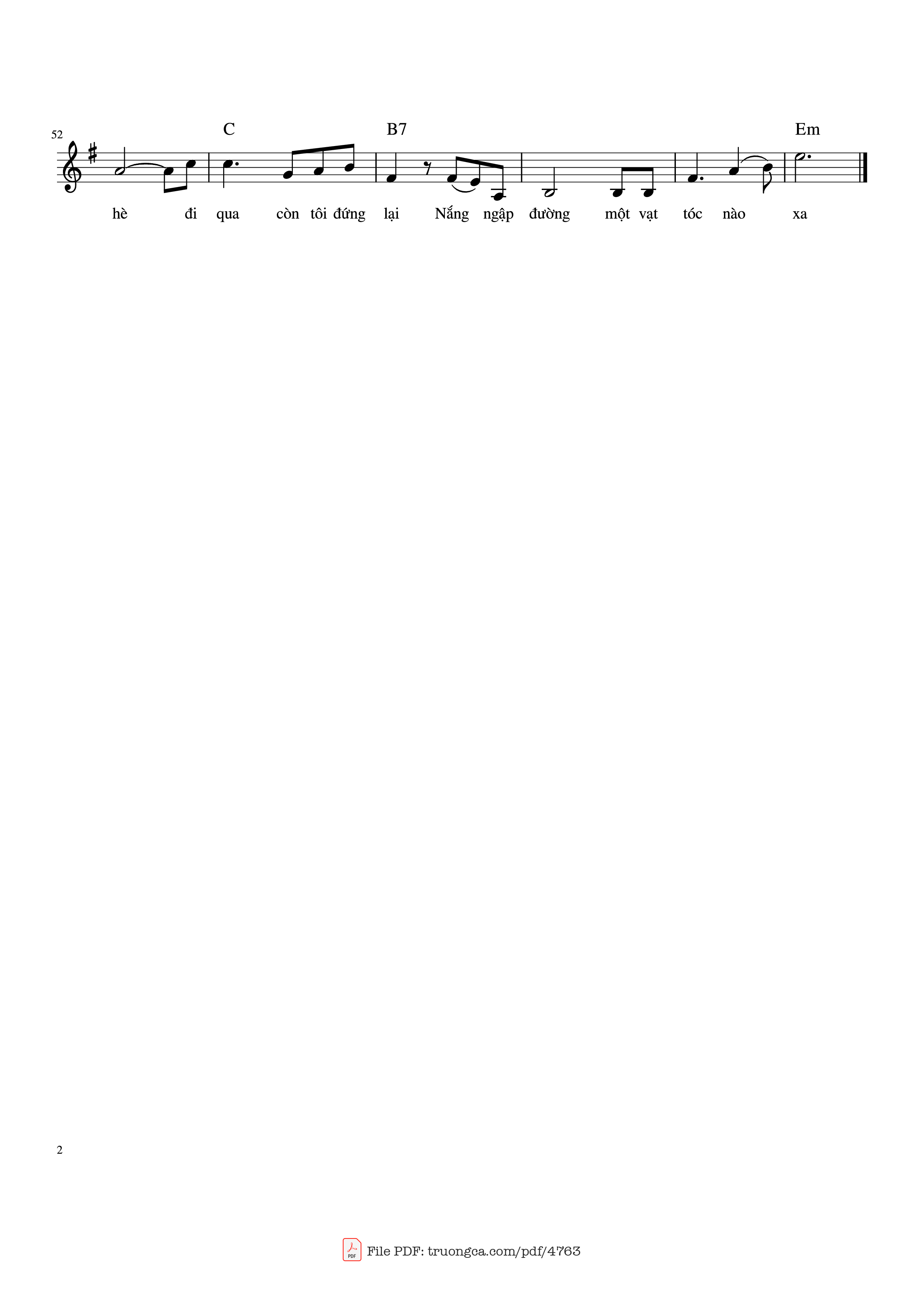 Page 2 of Sheet music PDF Phượng hồng - Vũ Hoàng