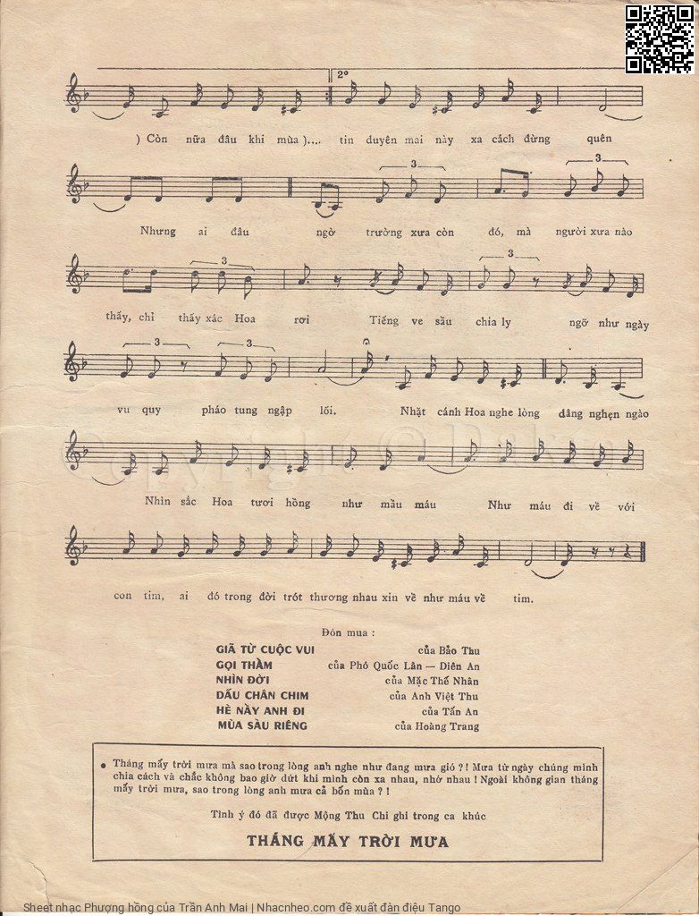 Page 3 of Sheet music PDF Phượng hồng - Trần Anh Mai