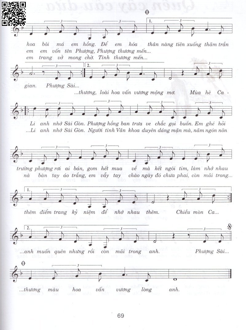 Page 2 of Sheet music PDF Phượng Sài Gòn - Hàn Ni