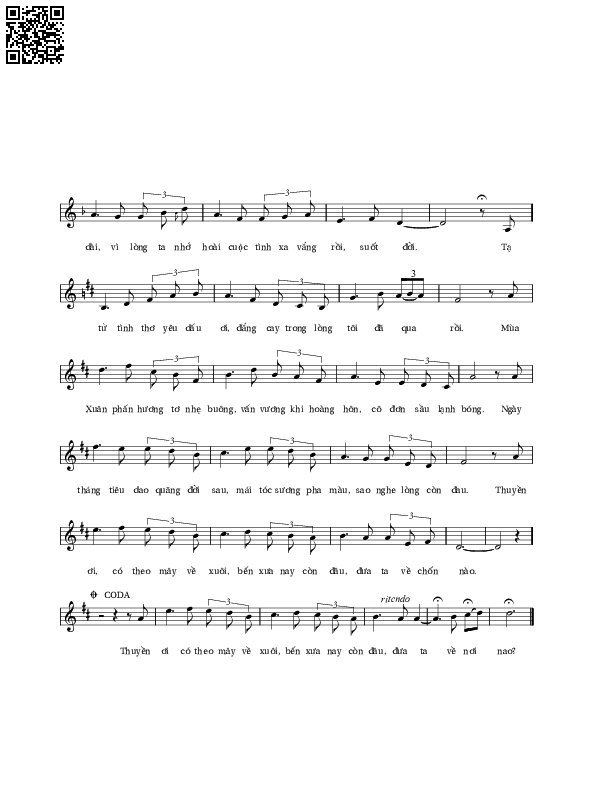 Page 2 of Sheet music PDF Phương trời viễn mộng - Lê Vân Tú