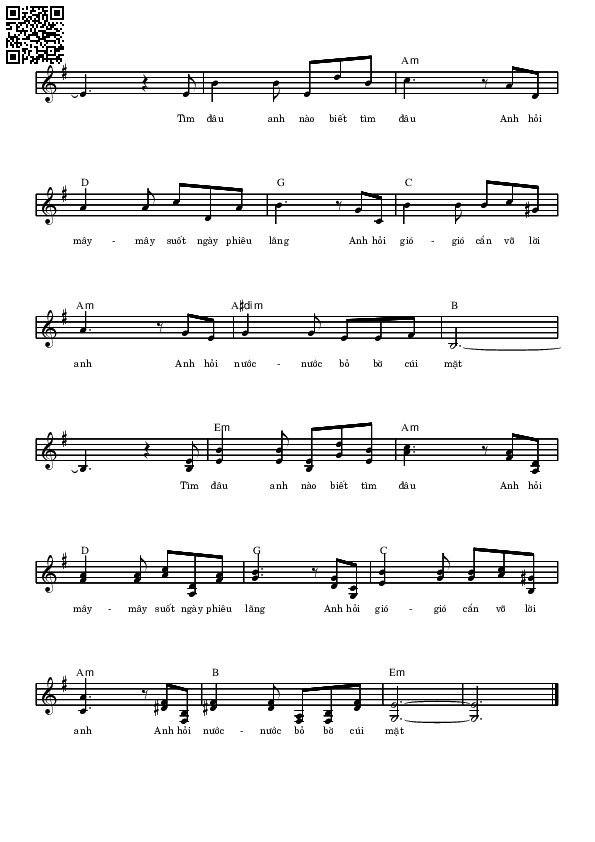 Page 2 of Sheet music PDF Phượng xa - Võ Tá Hân