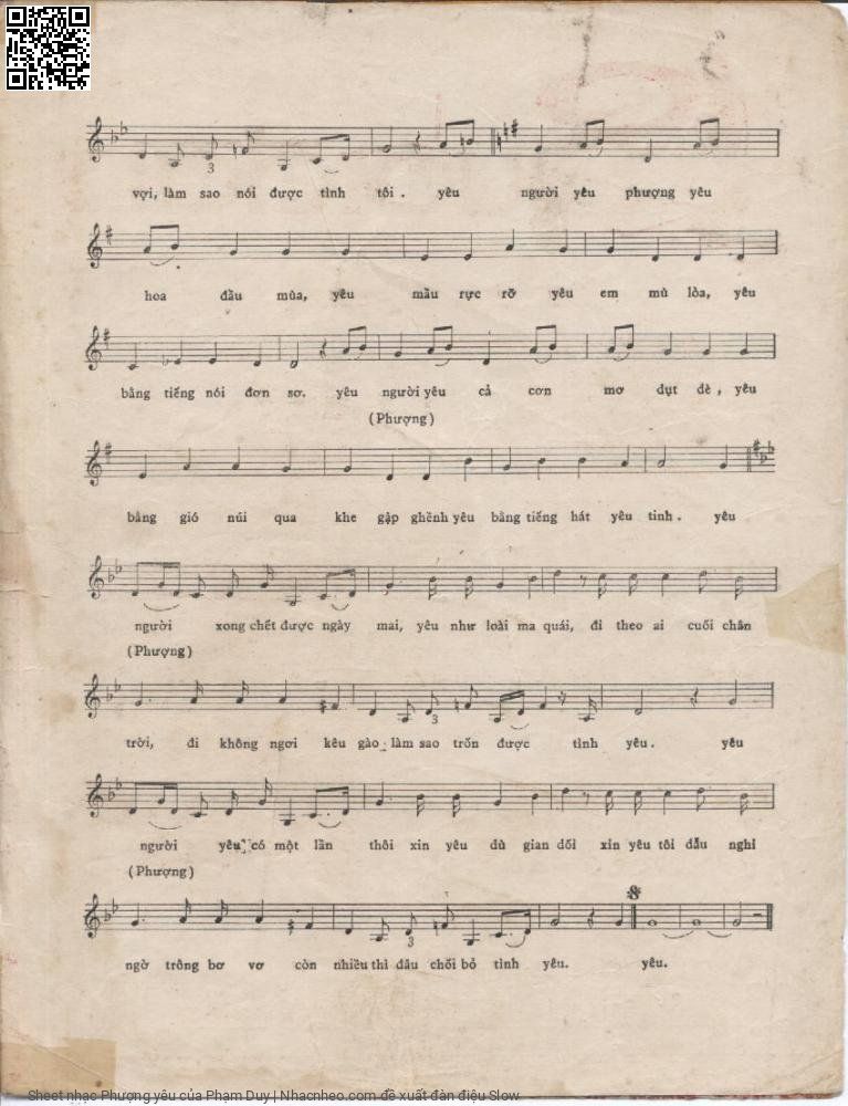 Page 3 of Sheet music PDF Phượng yêu - Phạm Duy