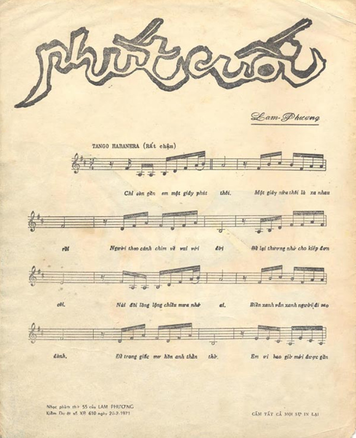 Page 3 of Sheet music PDF Phút cuối - Lam Phương