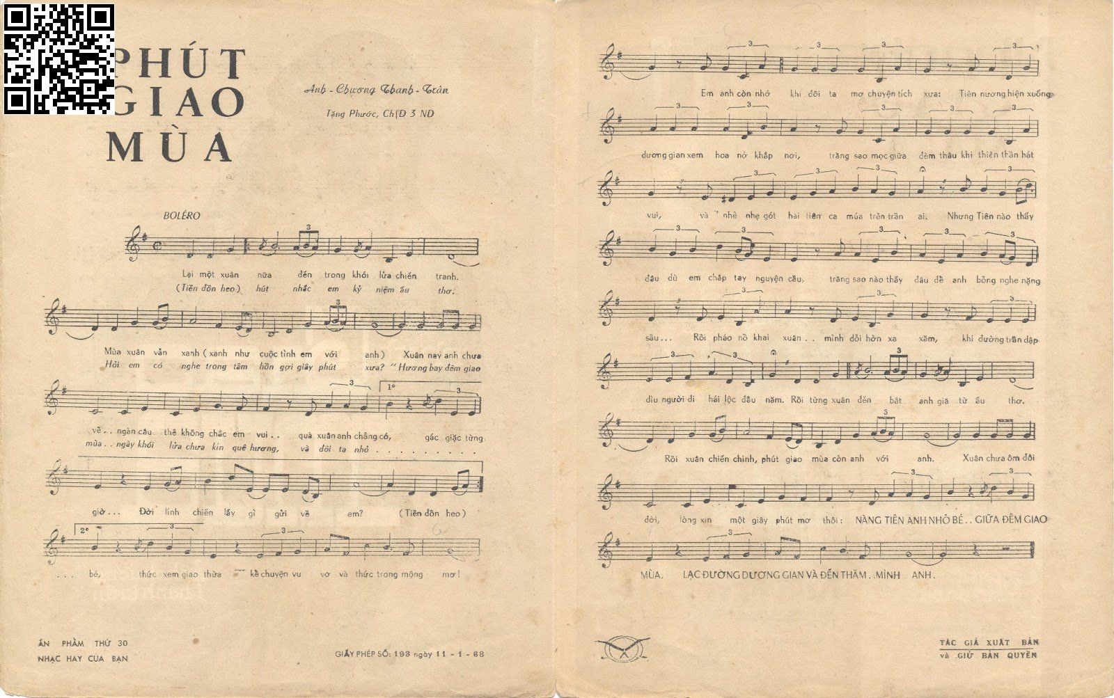 Page 2 of Sheet music PDF Phút giao mùa - Trần Thiện Thanh
