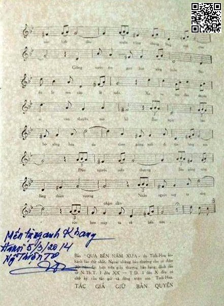Page 2 of Sheet music PDF Qua bến năm xưa - Nguyễn Thiện Tơ