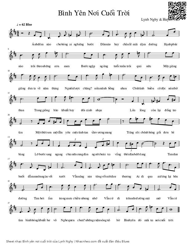 Sheet PDF of Bình yên nơi cuối trời