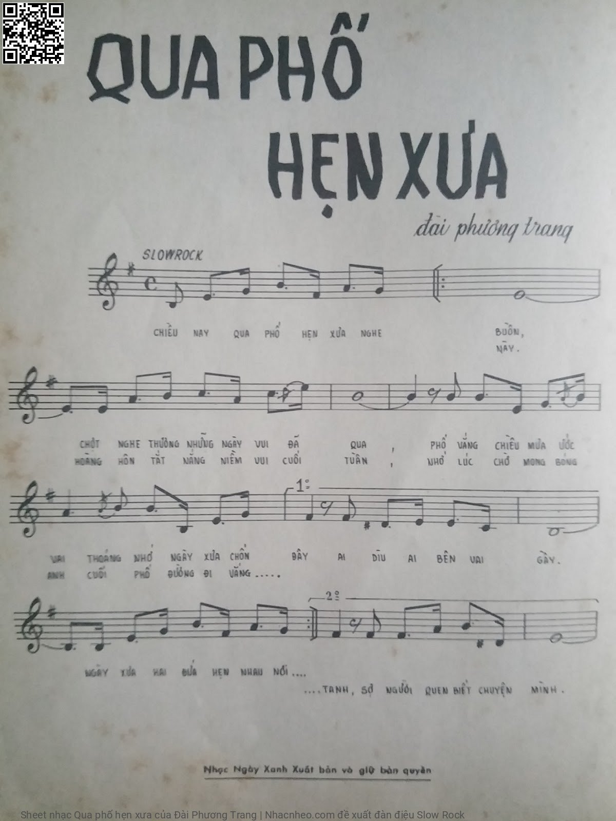 Page 2 of Sheet music PDF Qua phố hẹn xưa - Đài Phương Trang