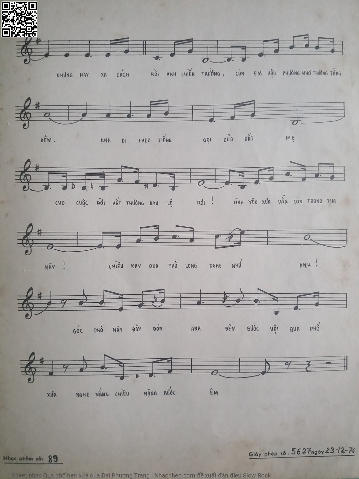 Page 3 of Sheet music PDF Qua phố hẹn xưa - Đài Phương Trang