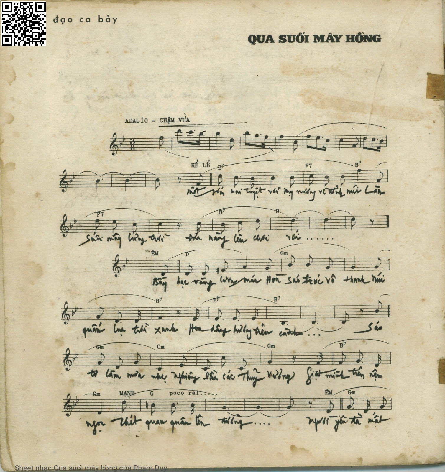 Sheet PDF of Qua suối mây hồng