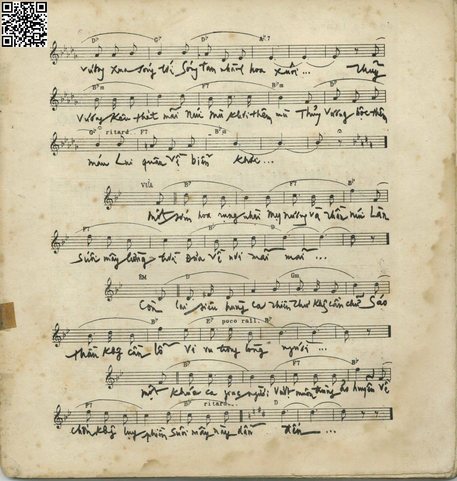 Page 4 of Sheet music PDF Qua suối mây hồng - Phạm Duy