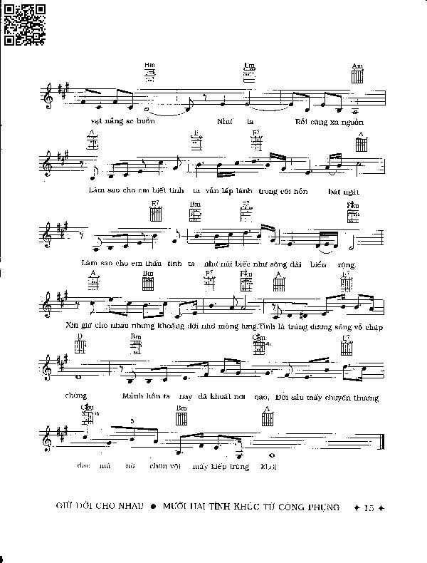 Page 2 of Sheet music PDF Qua vùng biển nhớ - Từ Công Phụng