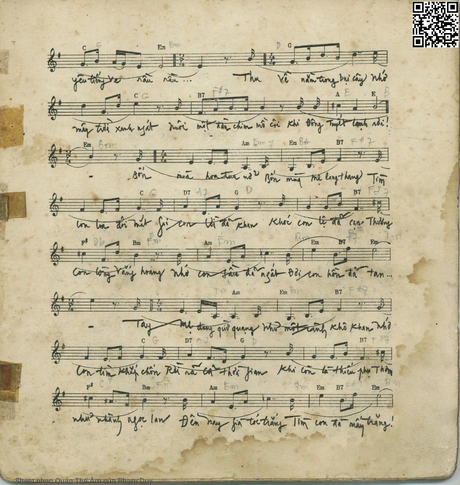 Page 2 of Sheet music PDF Quán Thế Âm - Phạm Duy