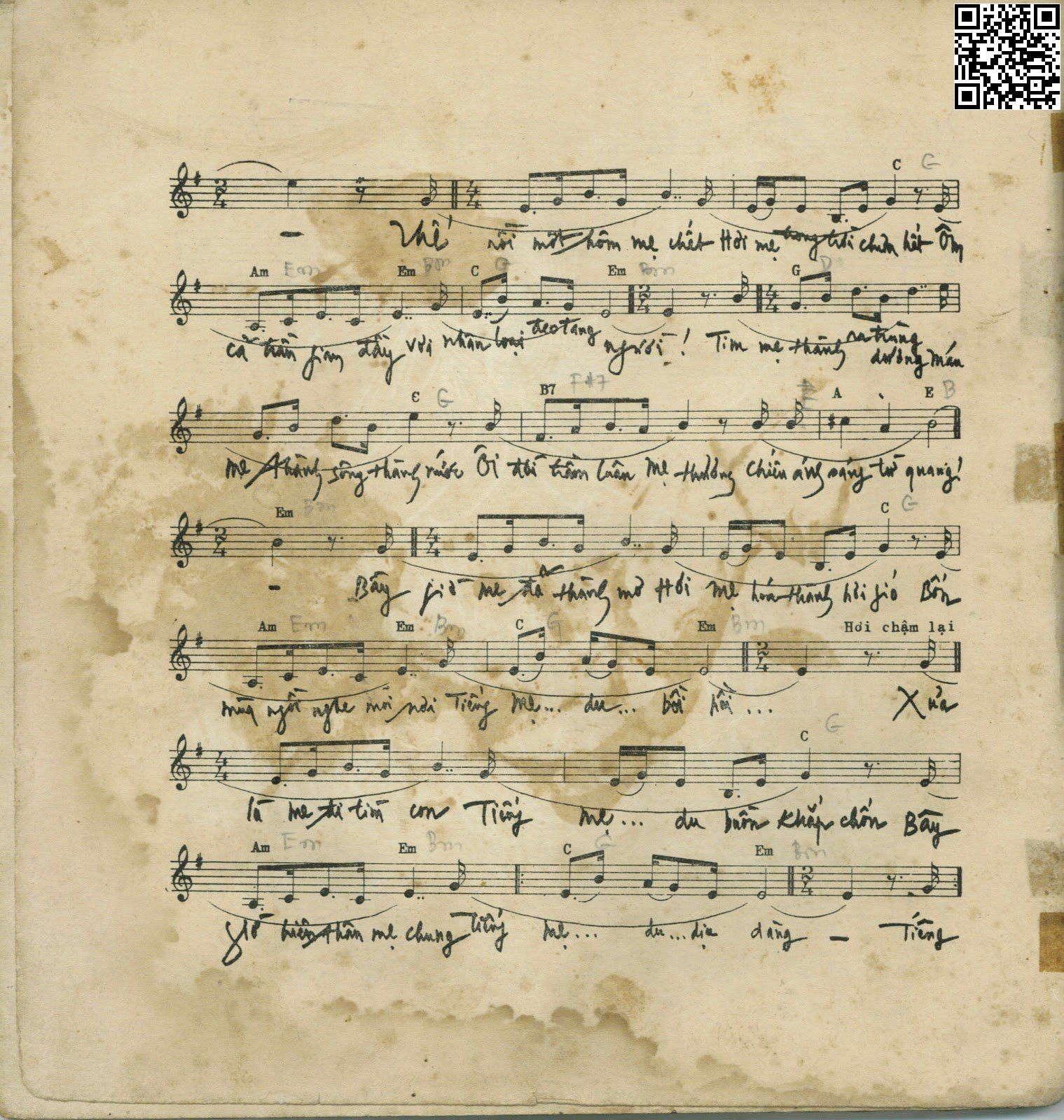 Page 3 of Sheet music PDF Quán Thế Âm - Phạm Duy