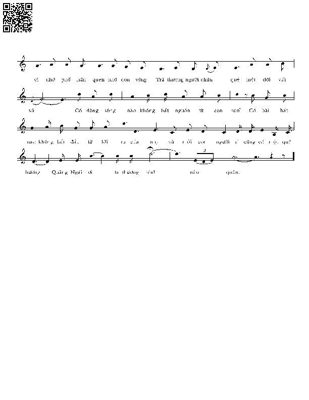 Page 2 of Sheet music PDF Quảng Ngãi nhớ thương - Nguyễn Tuấn