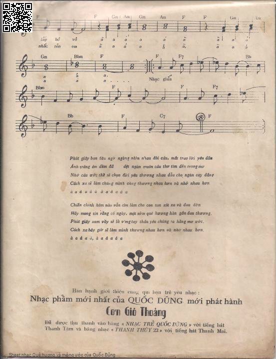 Page 3 of Sheet music PDF Quê hương và mộng ước - Quốc Dũng