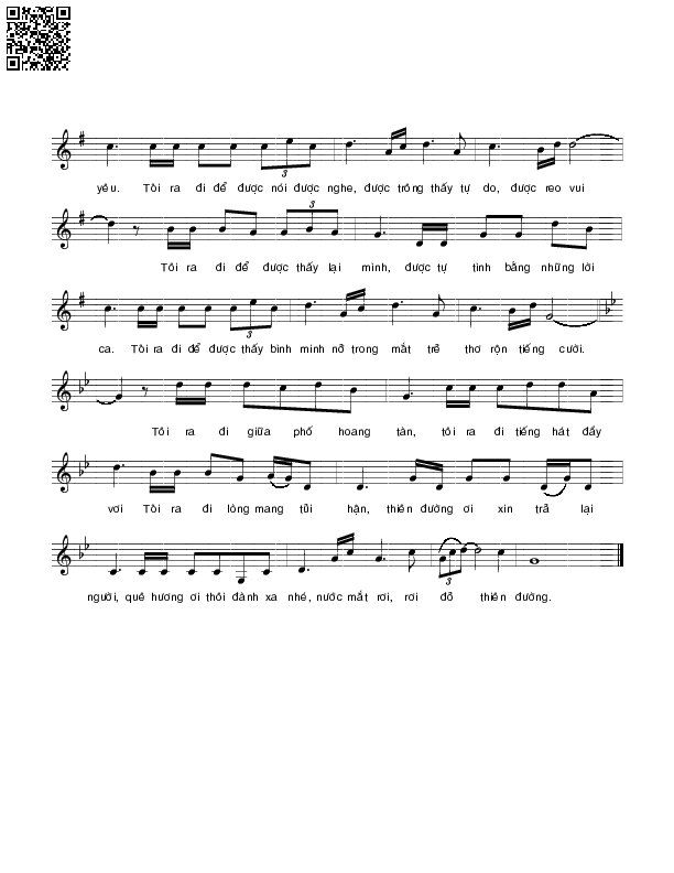 Page 2 of Sheet music PDF Quê hương ơi thôi đành xa - Nhật Ngân