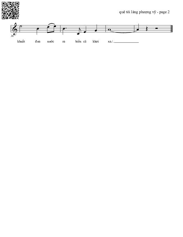 Page 2 of Sheet music PDF Quê hương tôi làng Phượng Vỹ - Đỗ Minh Hoàng
