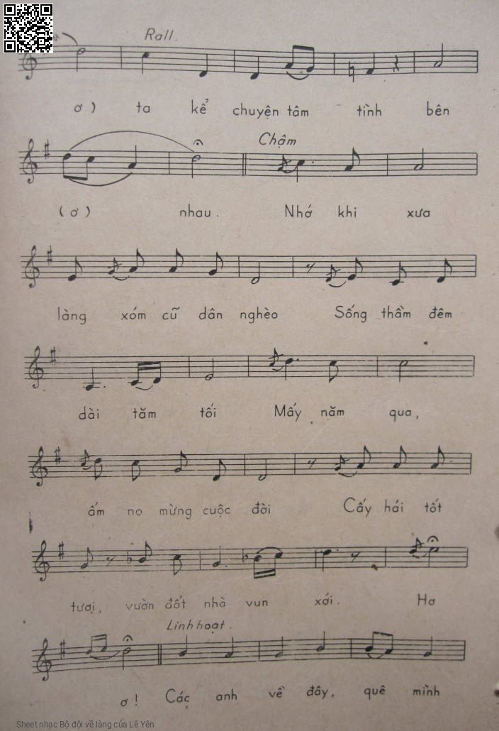 Page 4 of Sheet music PDF Bộ đội về làng - Lê Yên