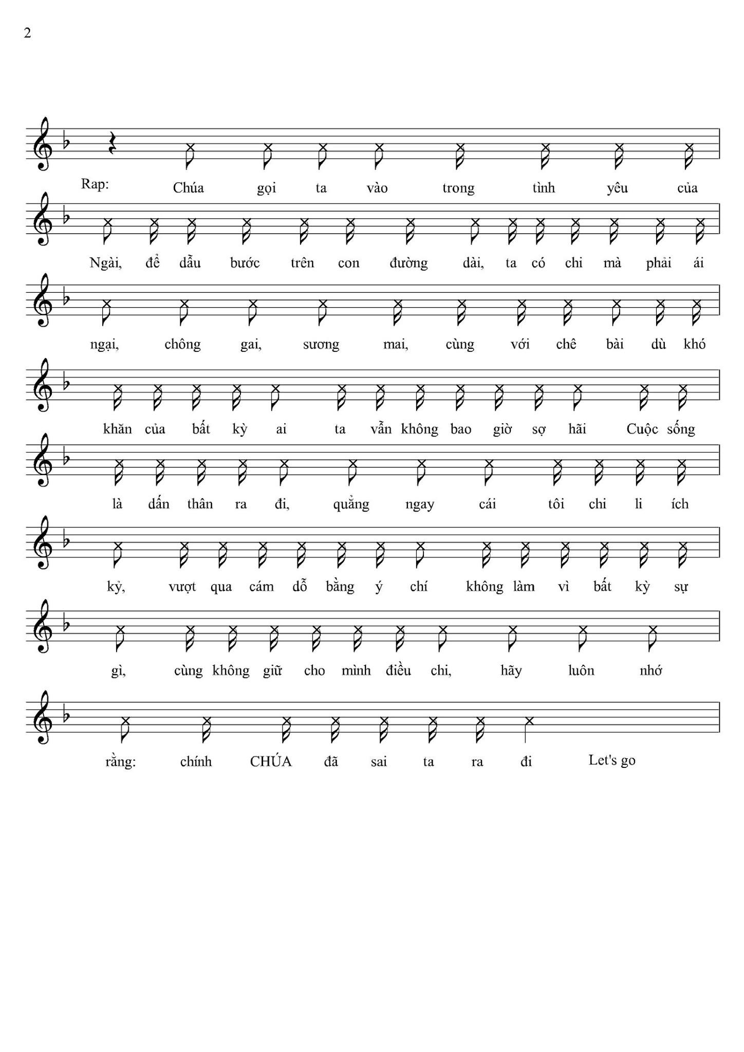 Page 2 of Sheet music PDF Ra đi truyền rao tin mừng - Lâm Hoàng Ân