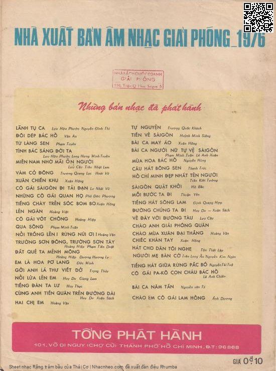 Page 4 of Sheet music PDF Rặng trâm bầu - Thái Cơ