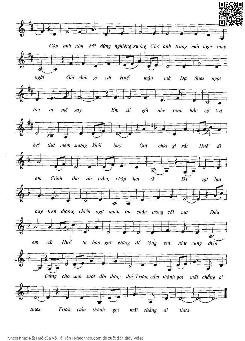 Page 2 of Sheet music PDF Rất Huế - Võ Tá Hân