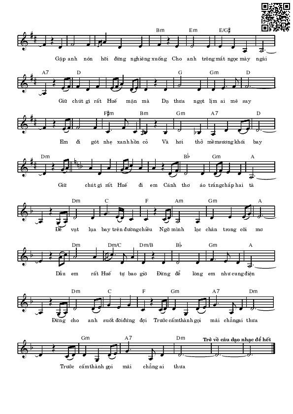 Page 4 of Sheet music PDF Rất Huế - Võ Tá Hân